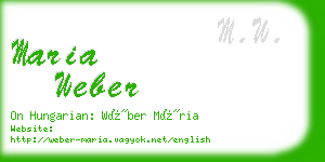 maria weber business card